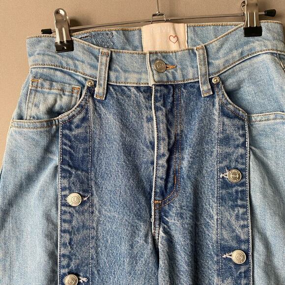 Revice sz 26 block color button mother jeans - Picture 2 of 9